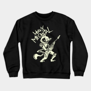 Heavy Metal Cats Gift Clothing Guitar Playing Cat Gothic Crewneck Sweatshirt
